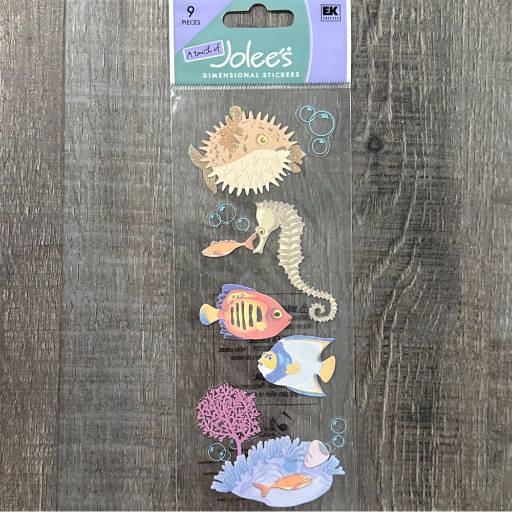 💞 New Jolee’s Tropical Fish Dimensional Scrapbook Stickers